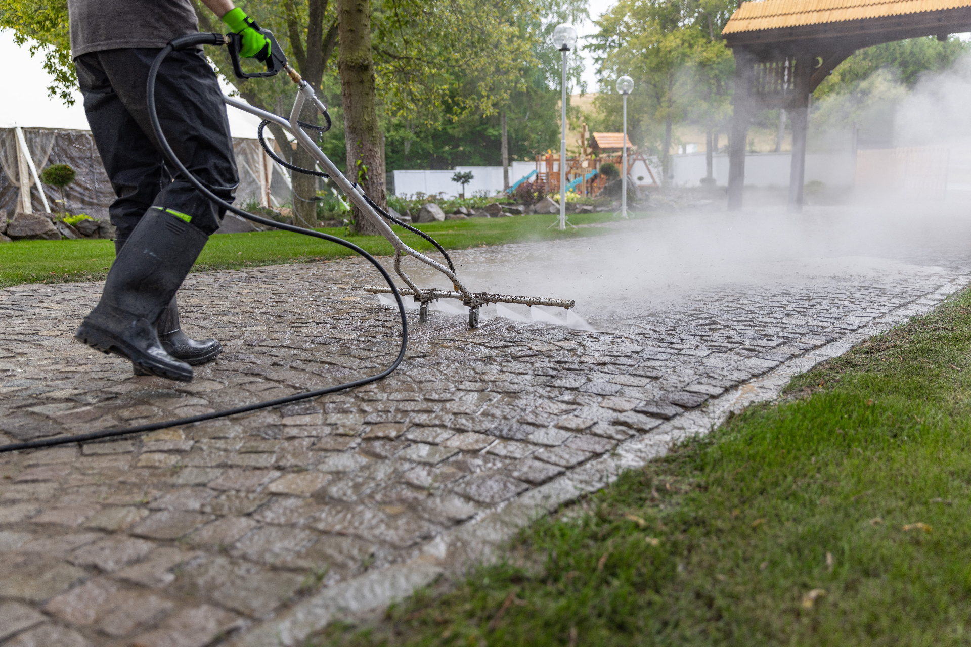 Pressure Washing service by Moss Men in London & Surrey